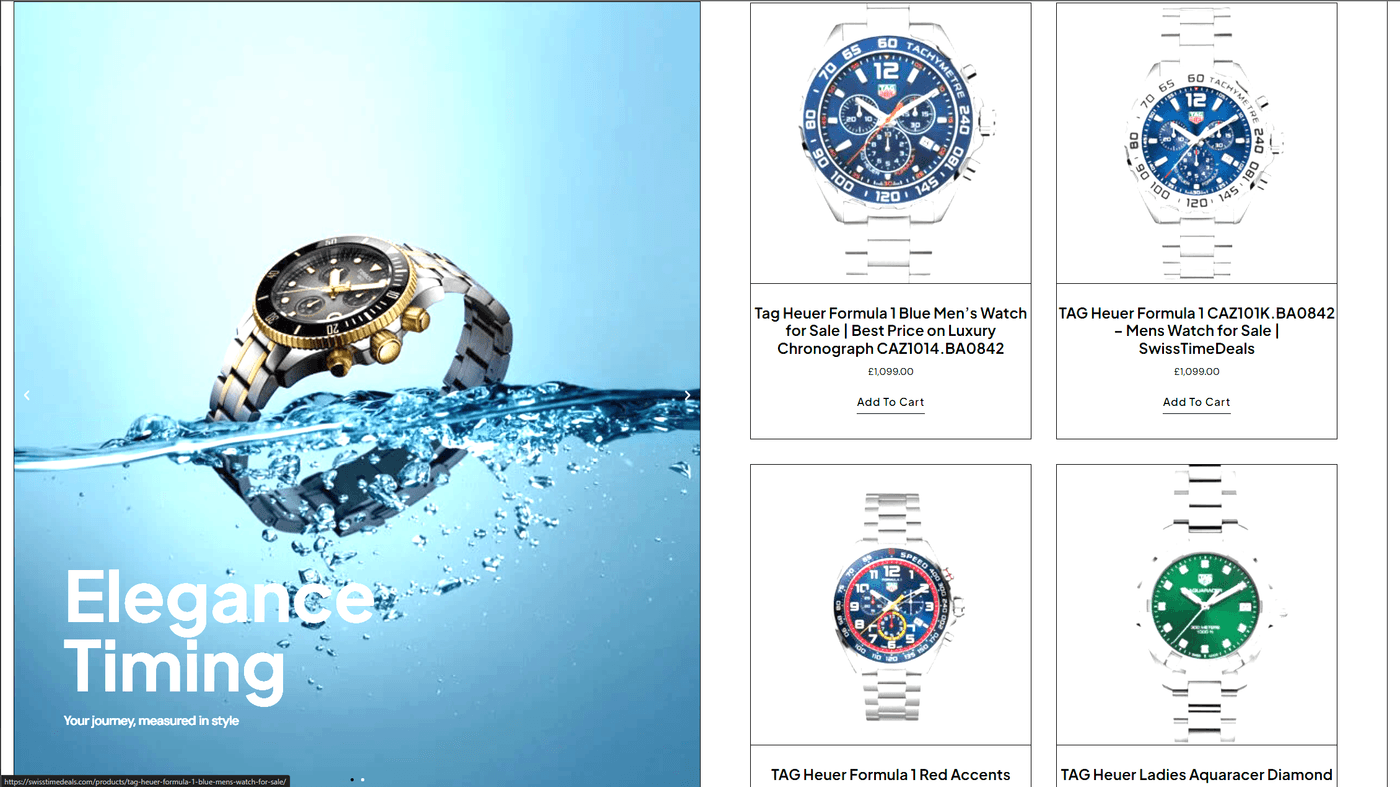 Swiss Time Deals Watch E-Commerce Details