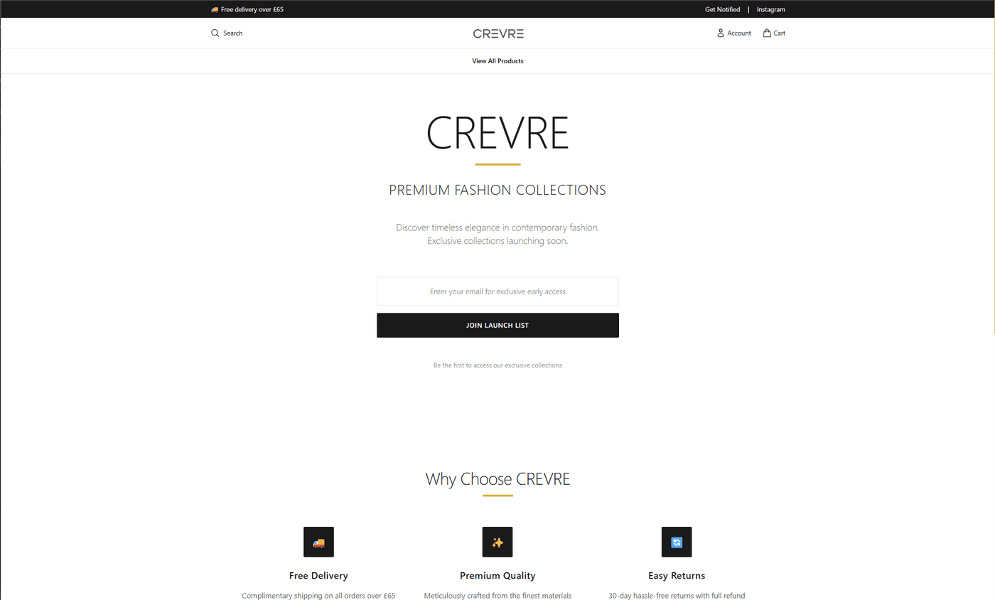 Crevre Business Website