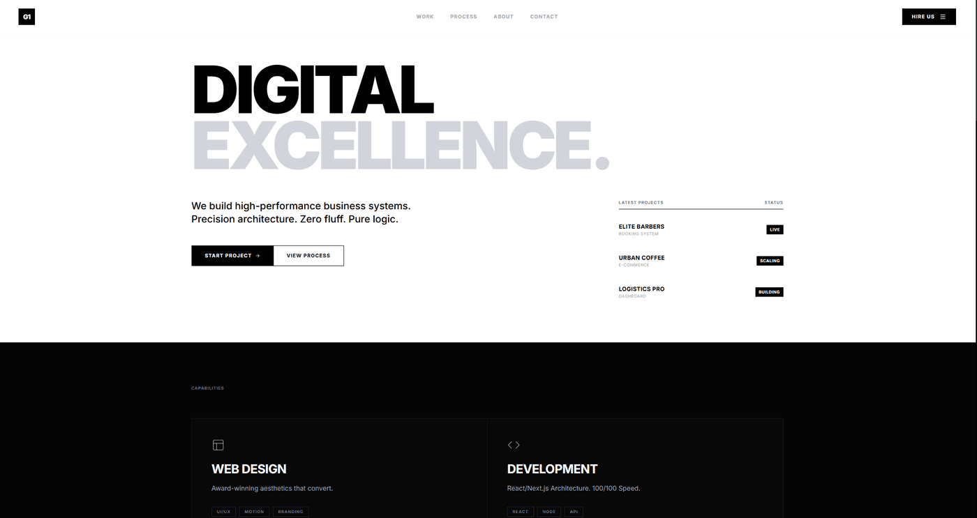 G1 Solutions Professional Website