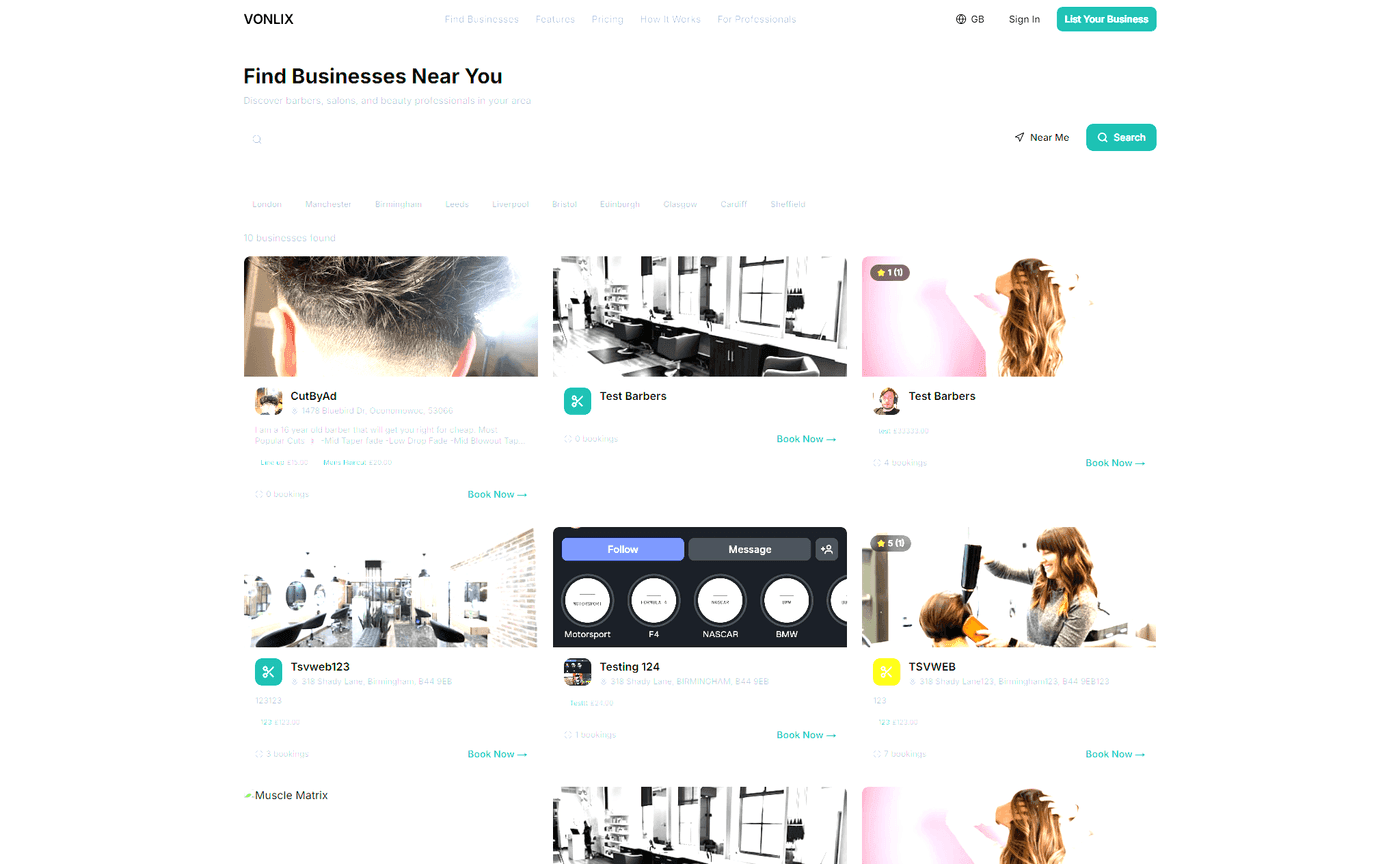 Vonlix project screenshot 3: Showcasing the user interface and design